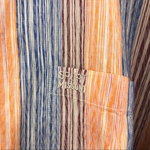 SPORT MISSONI striped button down shirt neon - Picture 3 of 11
